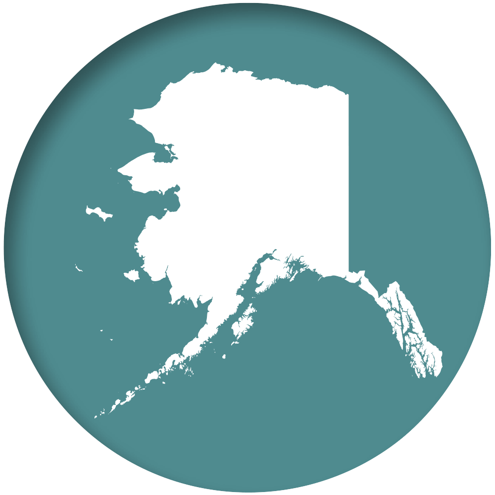 Map view of Alaska